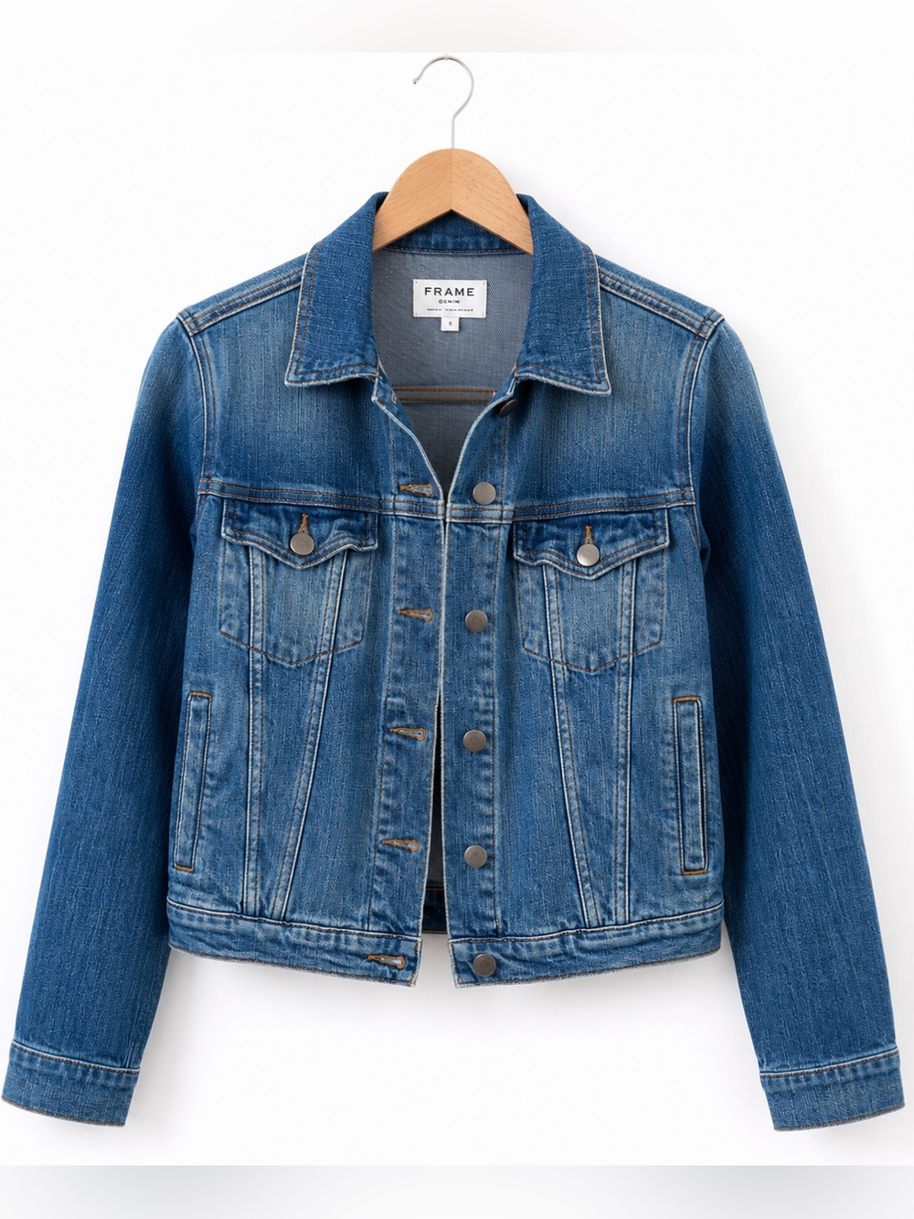 FRAME Le Vintage Jacket Waltham Way Denim Trucker Jacket Small